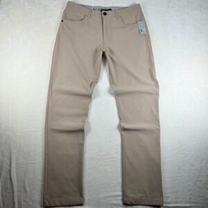 Maven Co-Op Hybrid Pant Men's 33x32 Khaki Athleisure Utility Minimalist NEW
